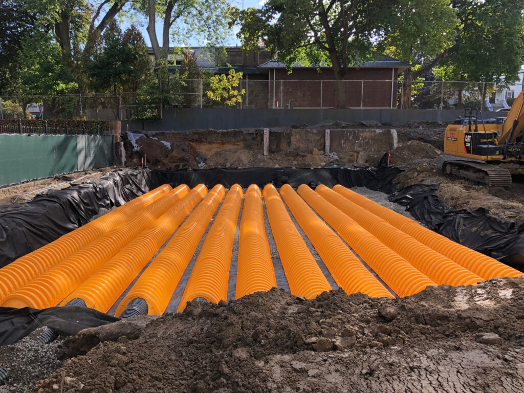 drainage pipe install Peabody MA