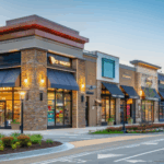 corner view of retail shopping plaza southern nh