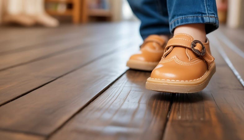 walking on wooden floor that is uneven and sloped; which is a sign that a homes foundation may need replacement or repair