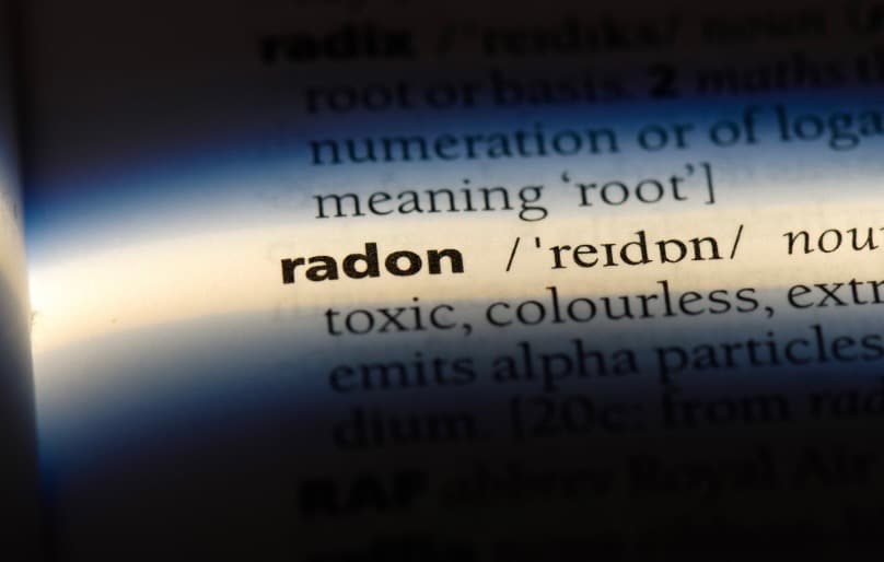 radon definition, toxic and colorless 
