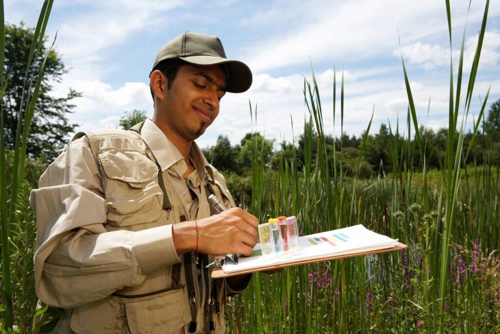 water sampling being collected and documented on ESA