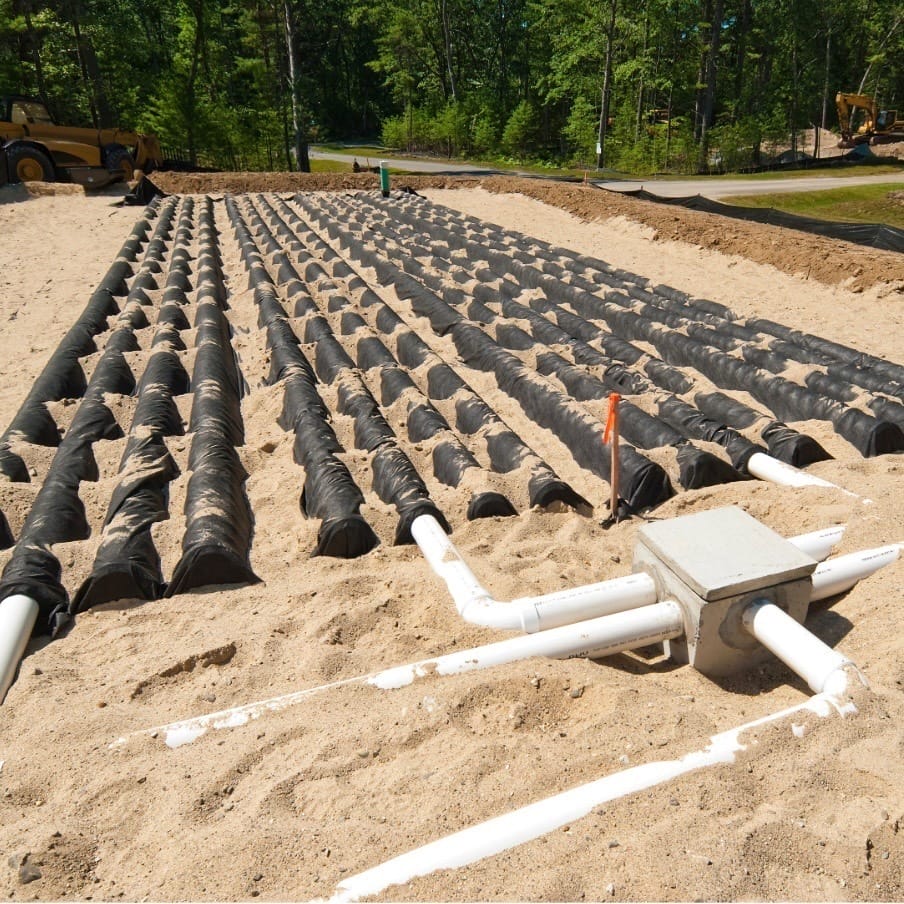 leach field septic install in Rowley ma