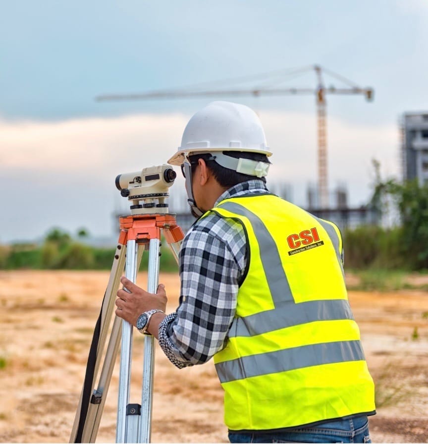 measuring grade to stake out lot