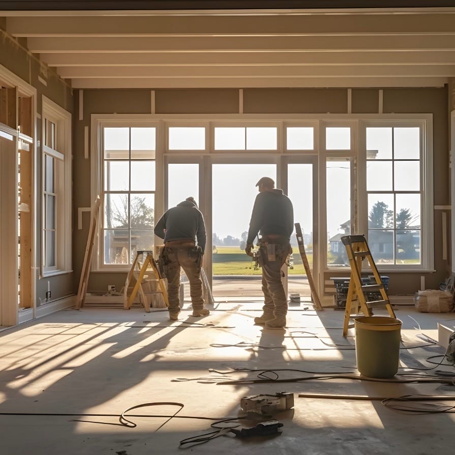 Residential construction finish carpentry for home addition in eastern ma