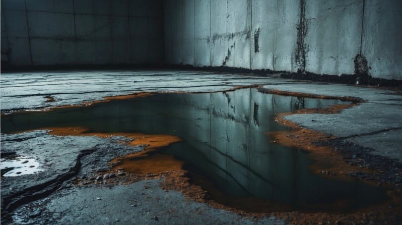 water in basement floor