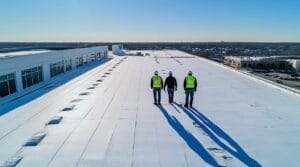 commercial roof inspection with property management team, eastern Massachusetts