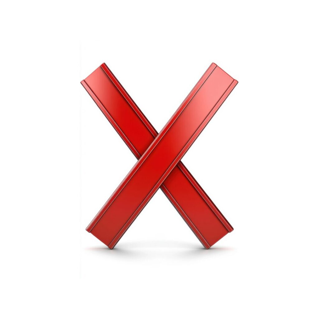 red X