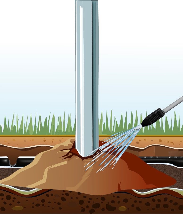 hydro excavation infographic showing targeted digging